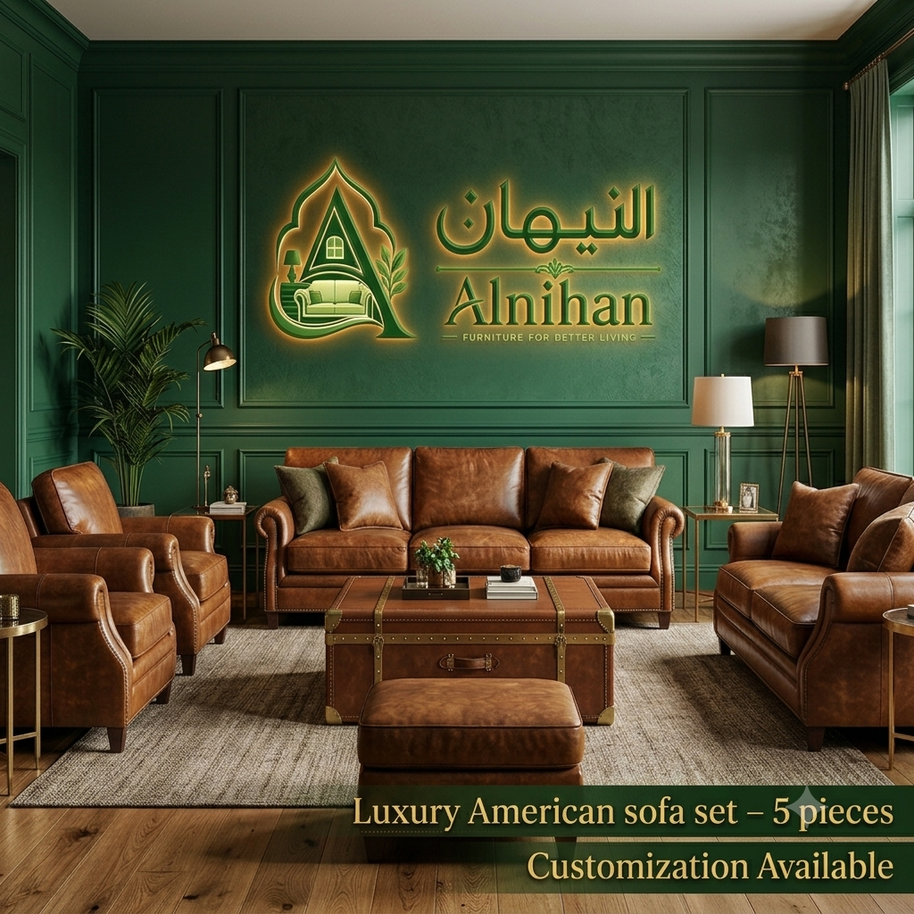 Luxury American sofa set – 5 pieces – elegant, comfortable and amazing design