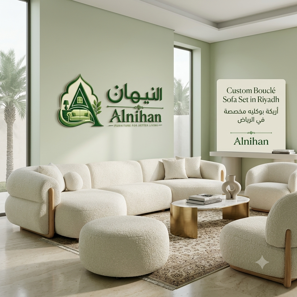 Custom Bouclé Sofa Set in Riyadh